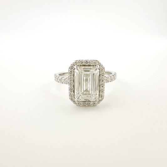 2.5ctw Emerald Cut Engagement Ring