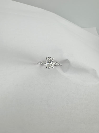 2ctw Oval Hidden Halo Diamond Ring (1.5ctw Center Oval)